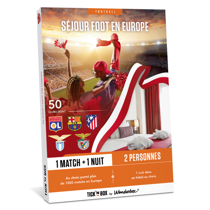 Coffret Cadeau 100% Foot Européen Séjour - Match Et Séjour En Duo ...