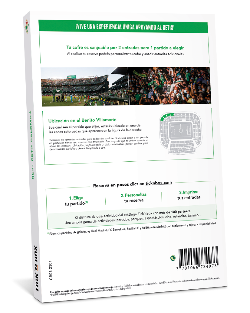 Cofre Regalo Real Betis - Museo + Tour