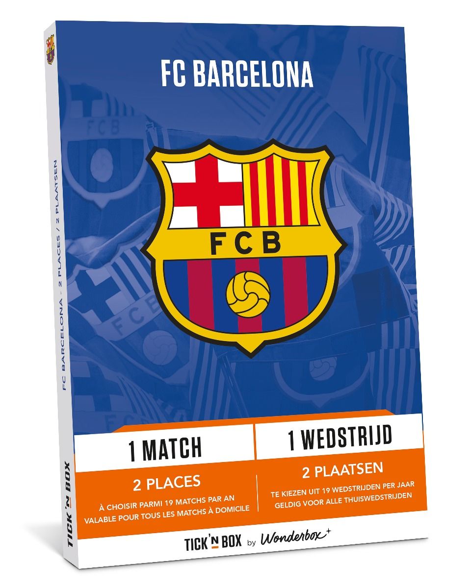 Coffret cadeau match football FC Barcelone - Tick'nBox Football