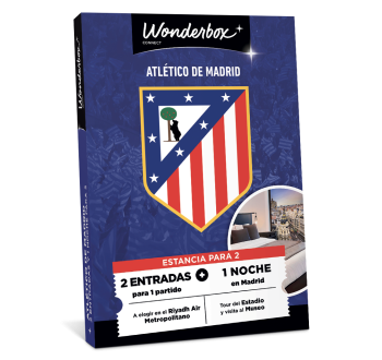 Cofre Regalo Atlético de Madrid - Partido y Estancia en Duo | Wonderbox Connect