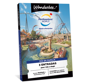 Cofre Regalo PortAventura - 1 Día para 2 Adultos y 1 Niño | Wonderbox Connect