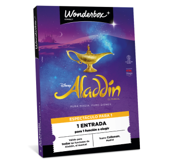 Cofre Regalo Aladdin - 1 entrada para 1 espectáculo | Wonderbox Connect