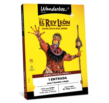 Cofre Regalo El Rey León - 1 entrada para 1 espectáculo | Wonderbox Connect