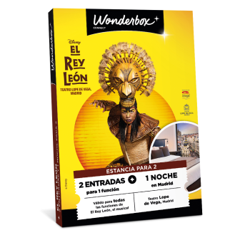 Cofre Regalo El Rey León - Espectáculo con Estancia | Wonderbox Connect