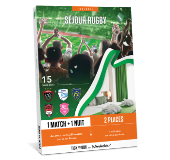 Coffret Cadeau 100% Rugby Séjour - Match et Séjour en Duo