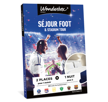 Coffret Cadeau 100% Foot Séjour - Match et Séjour en Duo | Wonderbox Connect