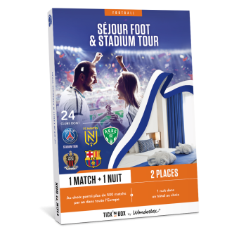 Coffret Cadeau 100% Foot Séjour - Match et Séjour en Duo